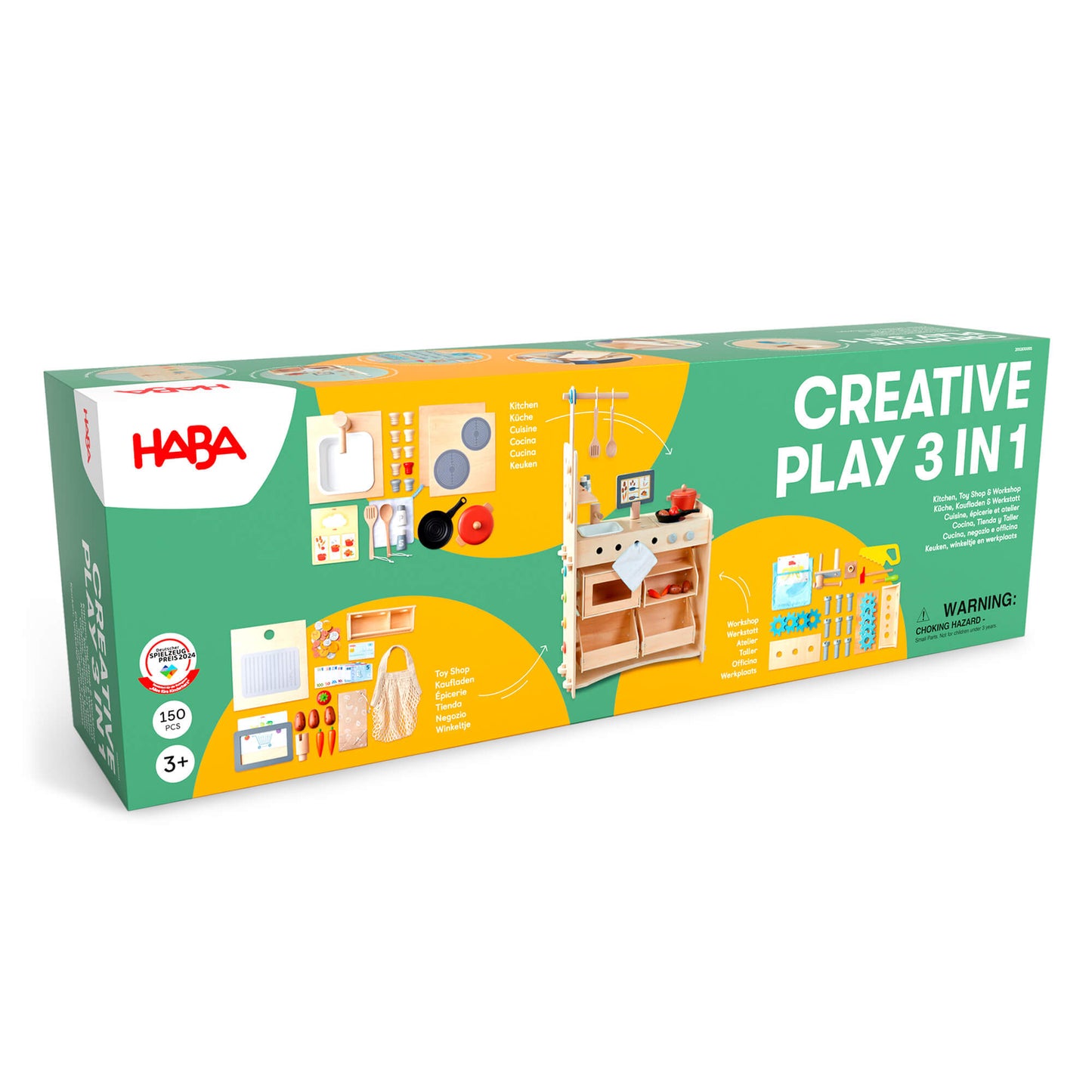 Creative Play 3 in 1 – Play Kitchen, Store & Workshop HABA USA