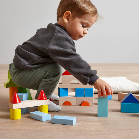 Colored Wooden Building Blocks - 46 Piece Set HABA USA