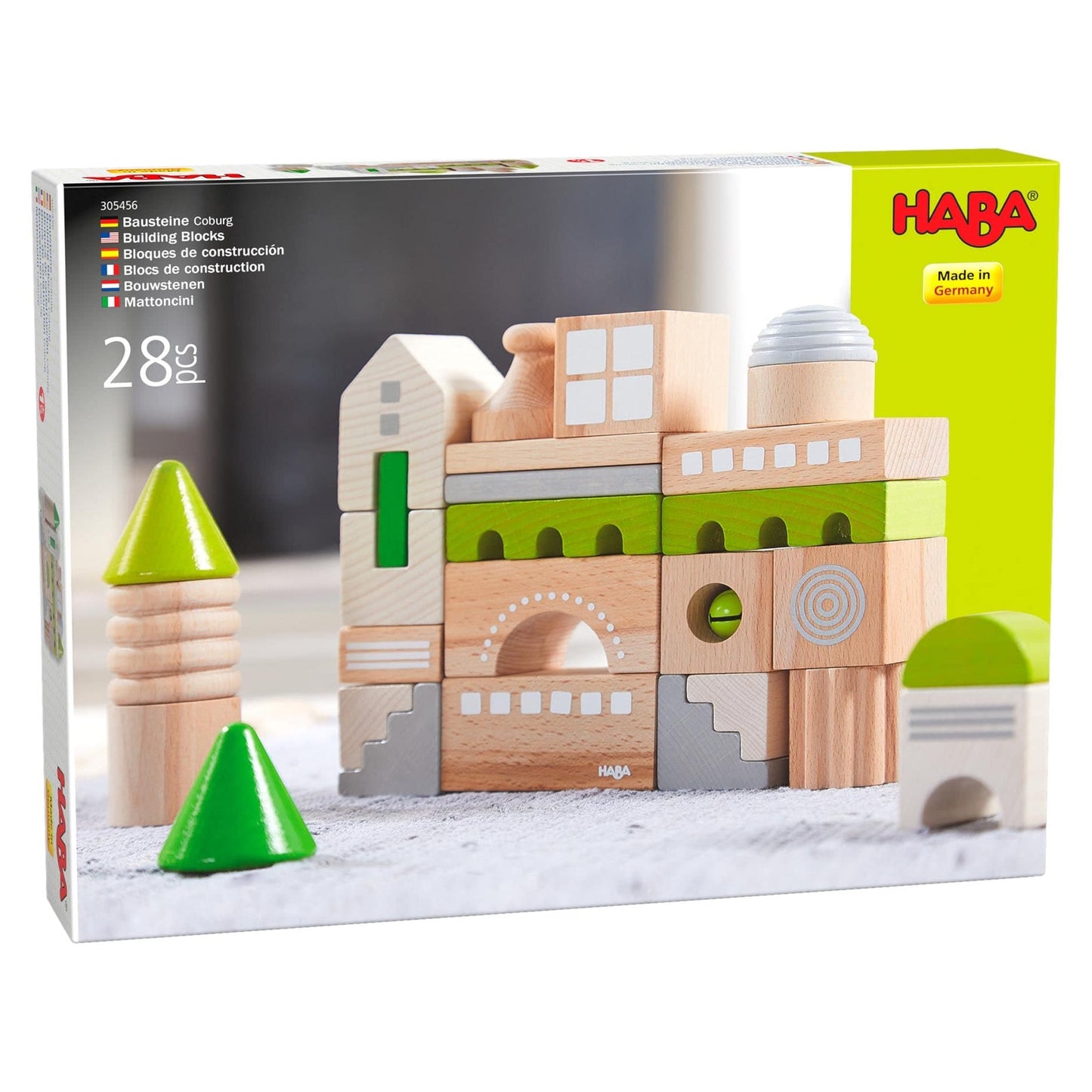 Coburg 28 Piece Wooden Building Blocks HABA USA