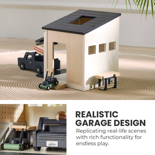 Tiny Land® Wooden Garage Set