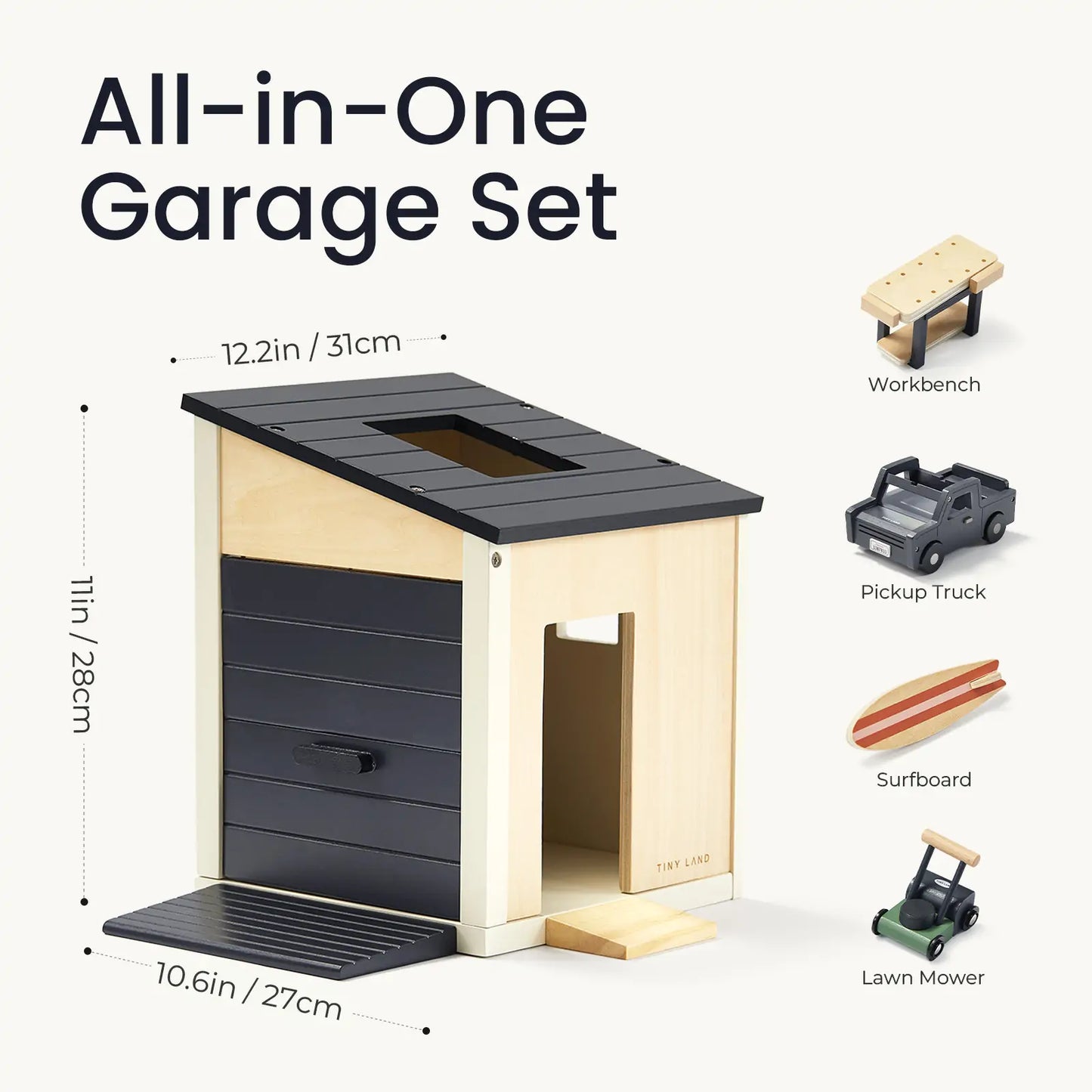 Tiny Land® Wooden Garage Set