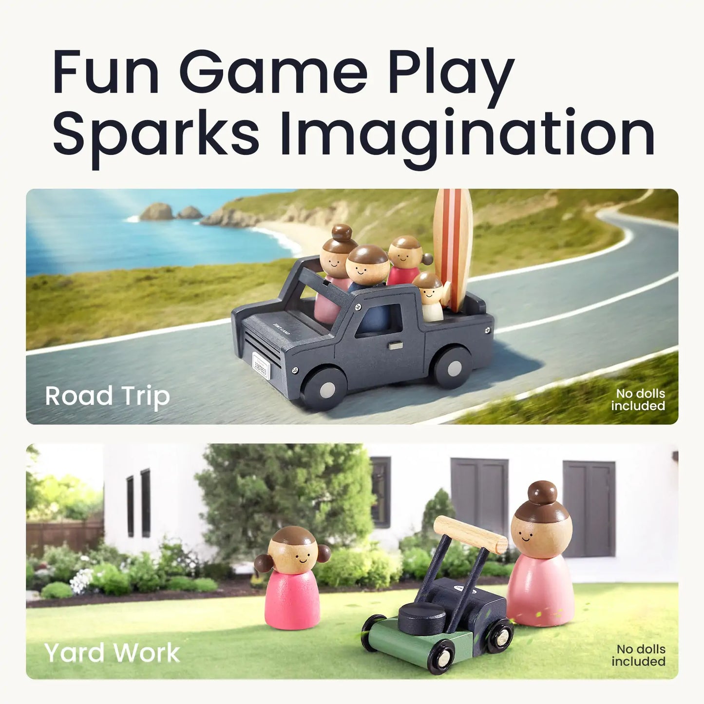 Tiny Land® Wooden Garage Set