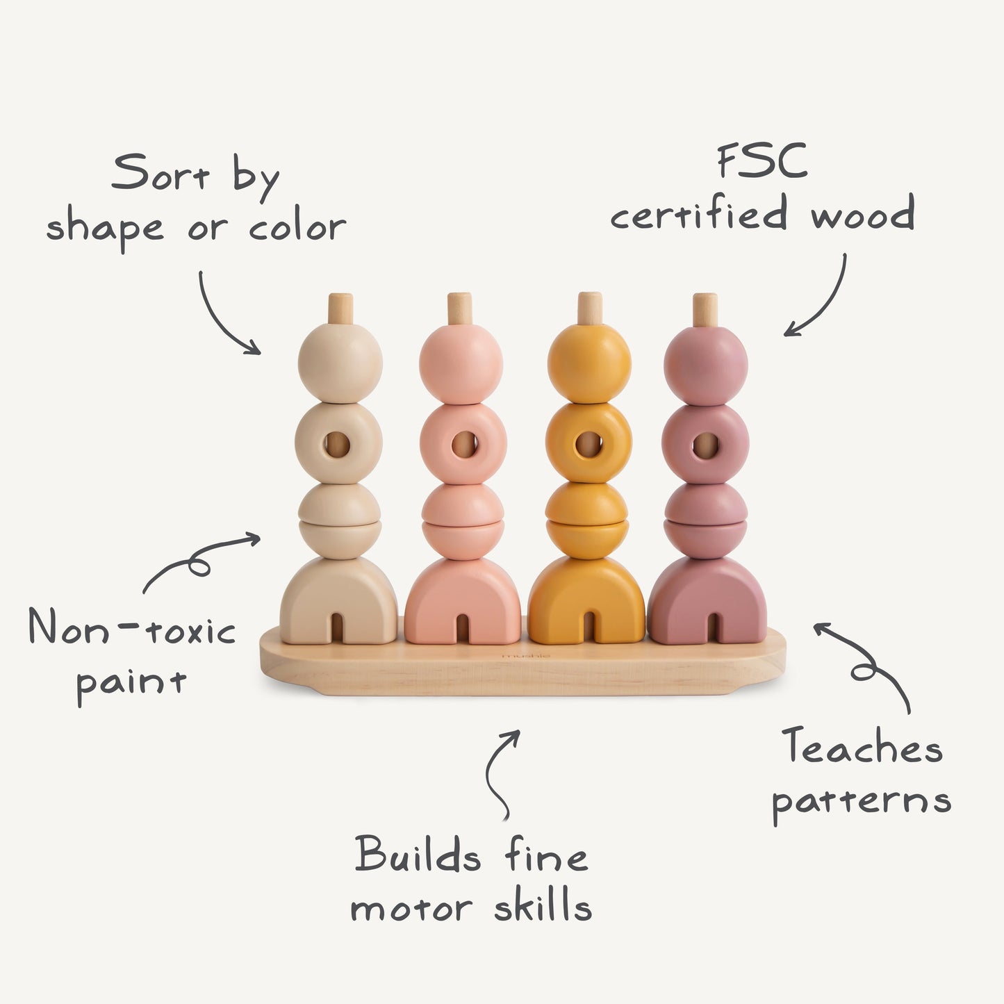 Wooden Multi-Shape Stacker