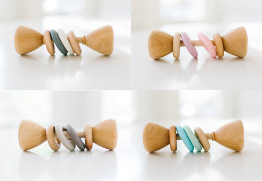 Color Block Classic Baby Rattle Bannor Toys