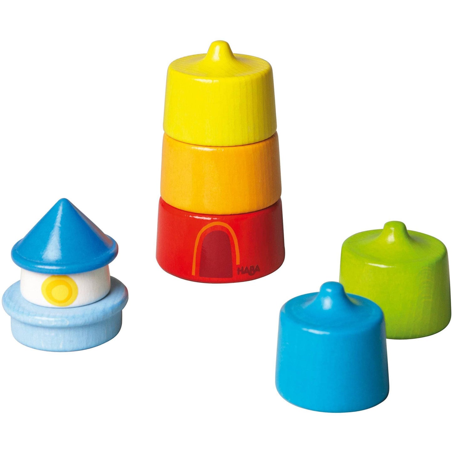 Lighthouse Wooden Rainbow Stacker HABA USA