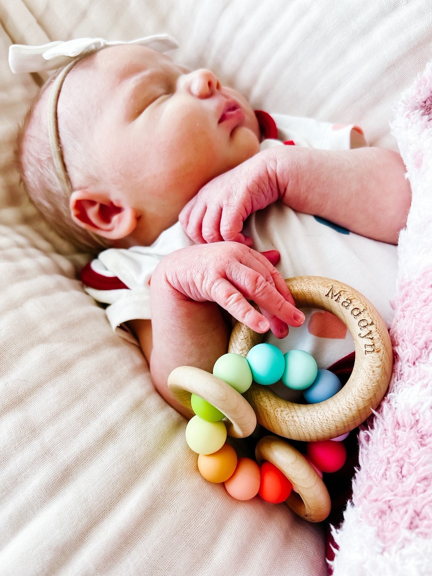 Saturn Ring Wooden Baby Teether Bannor Toys