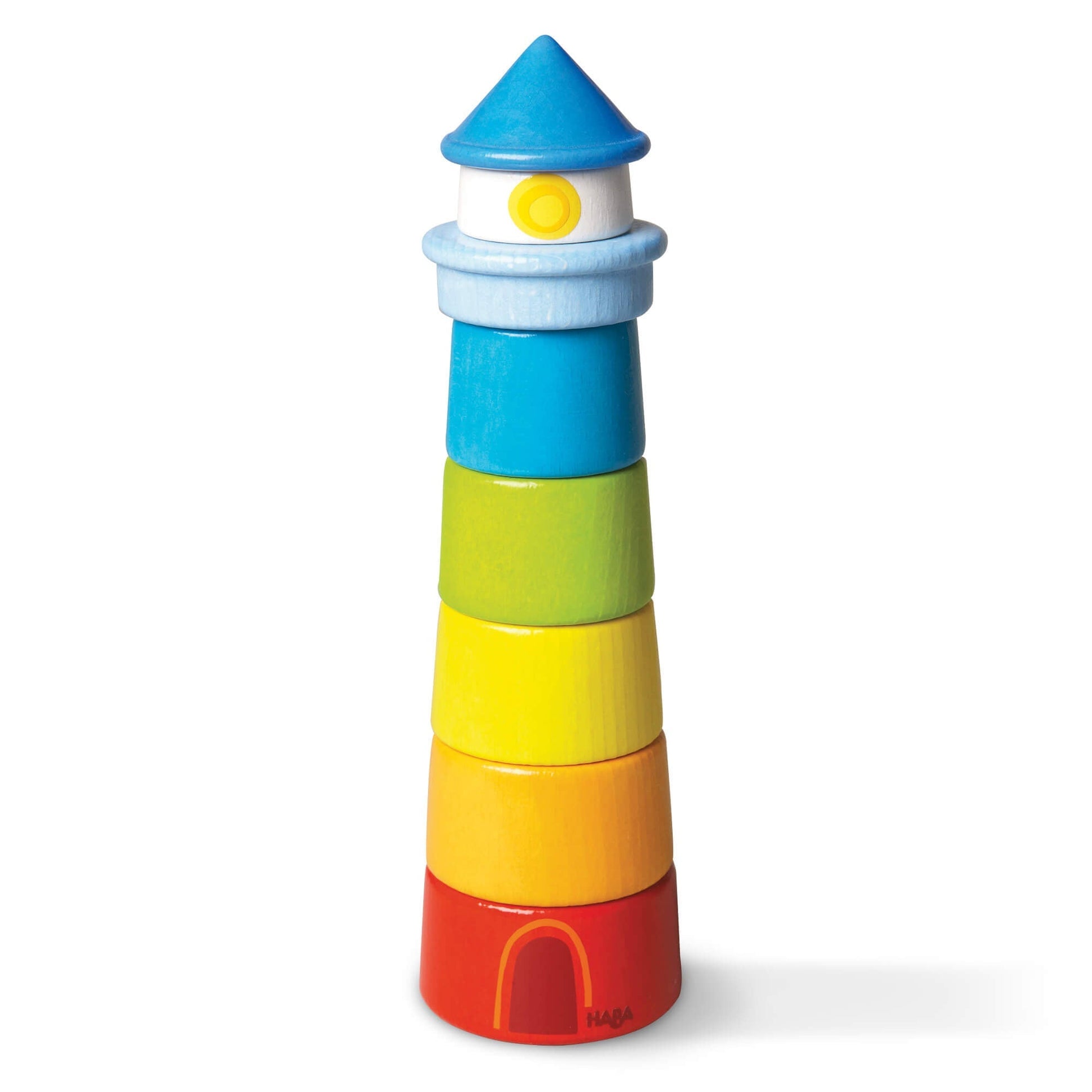 Lighthouse Wooden Rainbow Stacker HABA USA